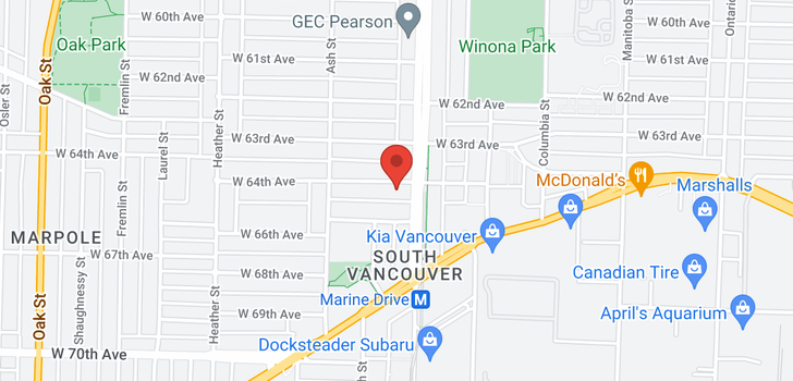 map of 522 W 64TH AVENUE